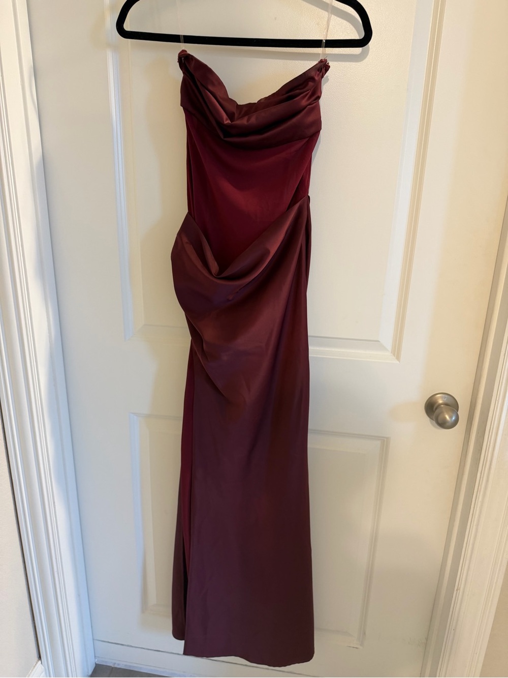 Peppermayo Burgundy Strapless Maxi Dress - Picture 2 of 4